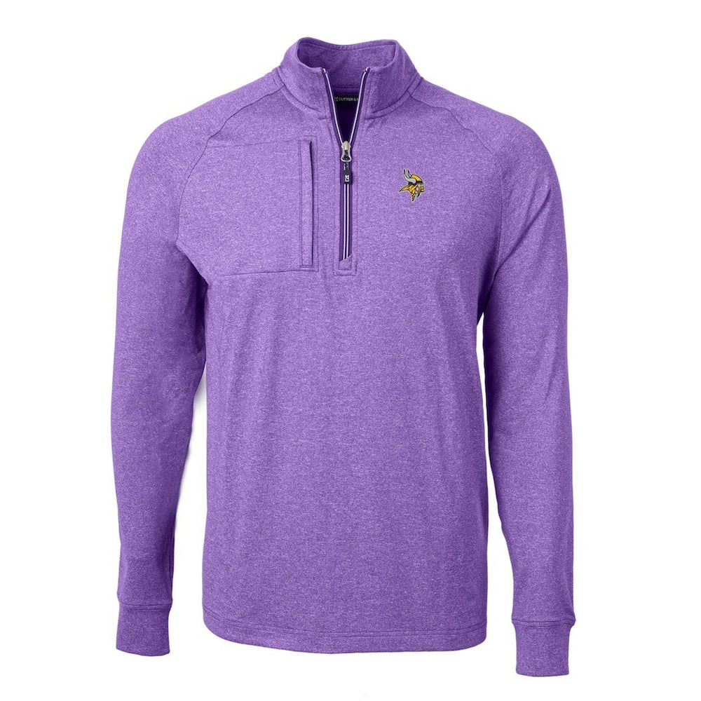 Minnesota Vikings  Cutter & Buck Adapt Eco Knit Quarter-Zip Pullover Top