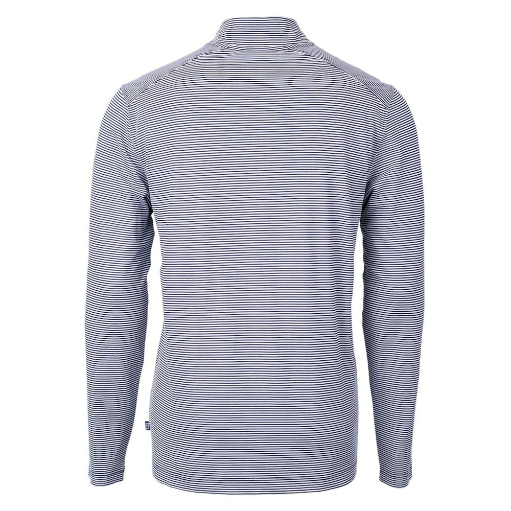 Pittsburgh Steelers  Cutter & Buck Virtue Eco Pique Micro Stripe Recycled Quarter-Zip Pullover Top