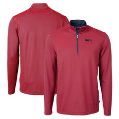 Pittsburgh Steelers  Cutter & Buck Virtue Eco Pique Micro Stripe Recycled Quarter-Zip Pullover Top