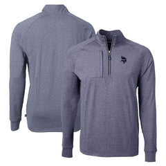 Minnesota Vikings  Cutter & Buck Adapt Eco Knit Quarter-Zip Pullover Top