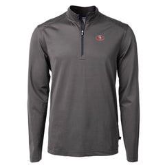 San Francisco 49ers  Cutter & Buck Virtue Eco Pique Micro Stripe Recycled Quarter-Zip Pullover Top