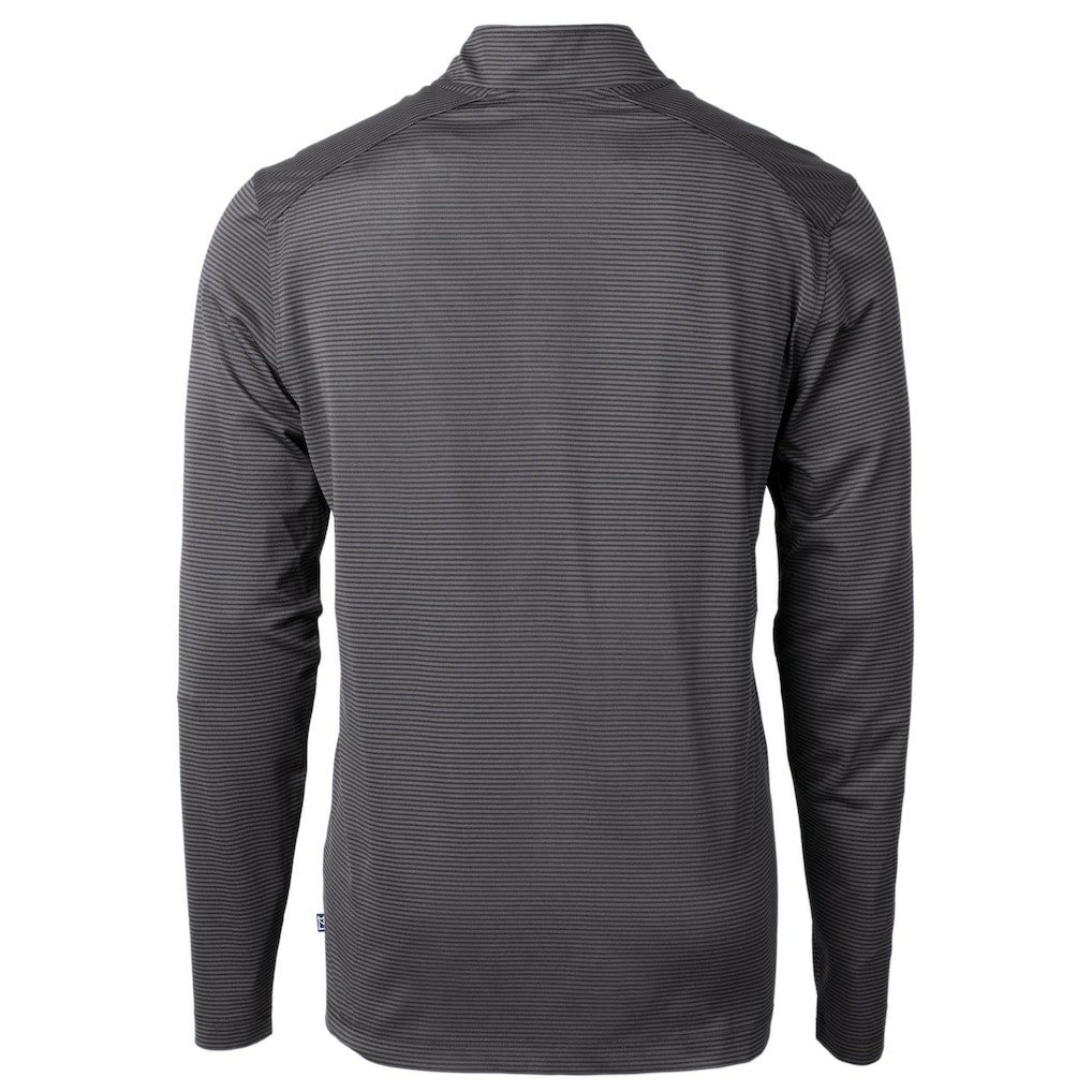 Washington Commanders  Cutter & Buck Virtue Eco Pique Micro Stripe Recycled Quarter-Zip Pullover Top