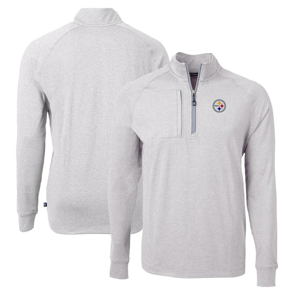 Pittsburgh Steelers  Cutter & Buck Adapt Eco Knit Quarter-Zip Pullover Top