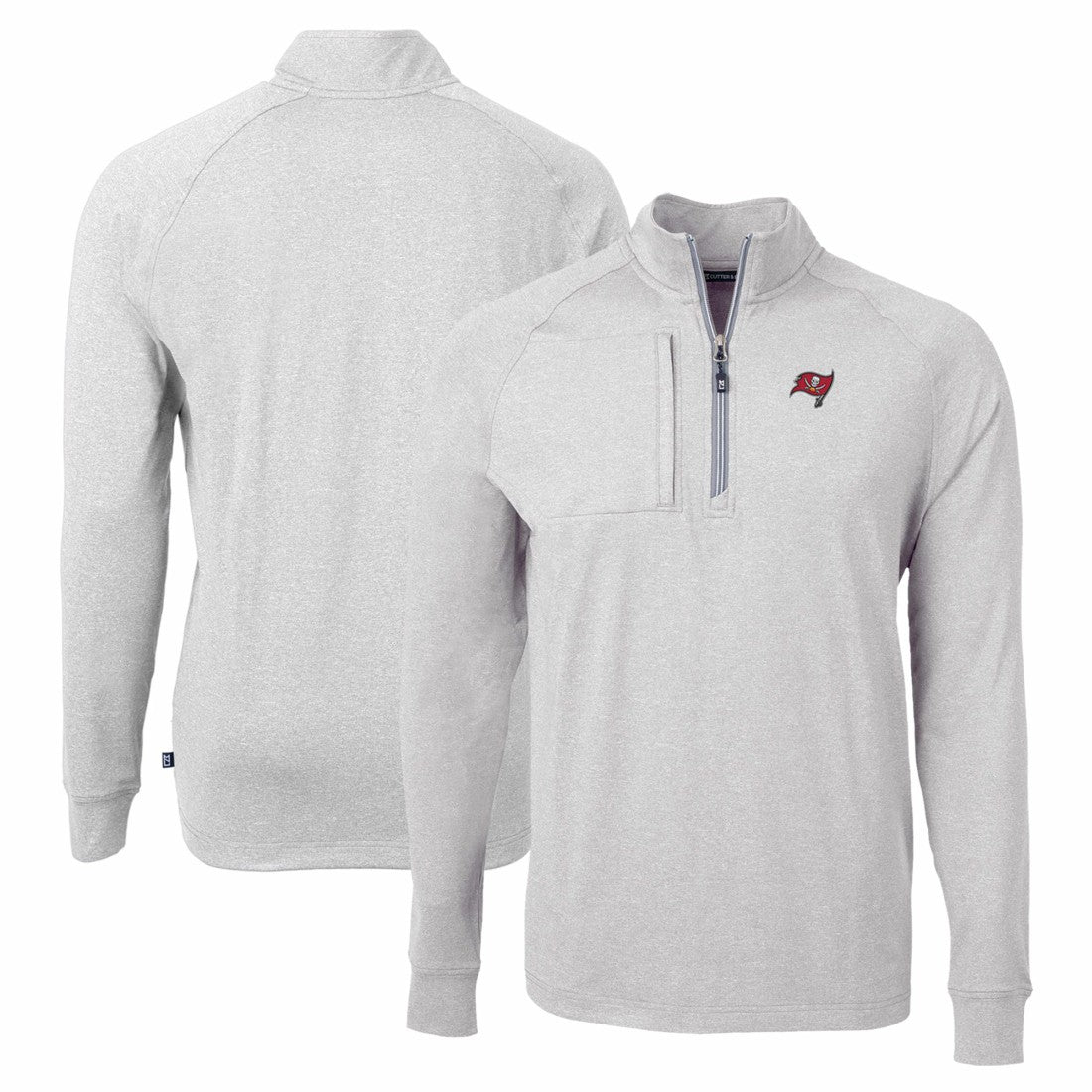 Tampa Bay Buccaneers  Cutter & Buck Adapt Eco Knit Quarter-Zip Pullover Top