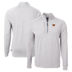 Washington Commanders  Cutter & Buck Adapt Eco Knit Quarter-Zip Pullover Top