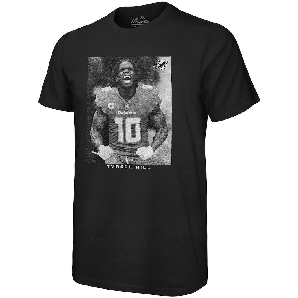 Miami Dolphins  Tyreek Hill  Majestic Threads Oversized Player Image T-Shirt