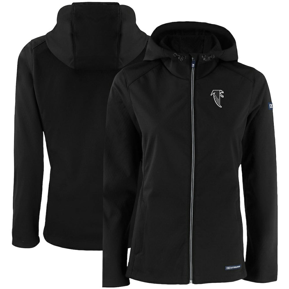 Atlanta Falcons  Cutter & Buck Women's Evoke Eco Softshell Recycled Full-Zip Hooded Jacket