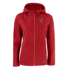 Atlanta Falcons  Cutter & Buck Women's Evoke Eco Softshell Recycled Full-Zip Hooded Jacket