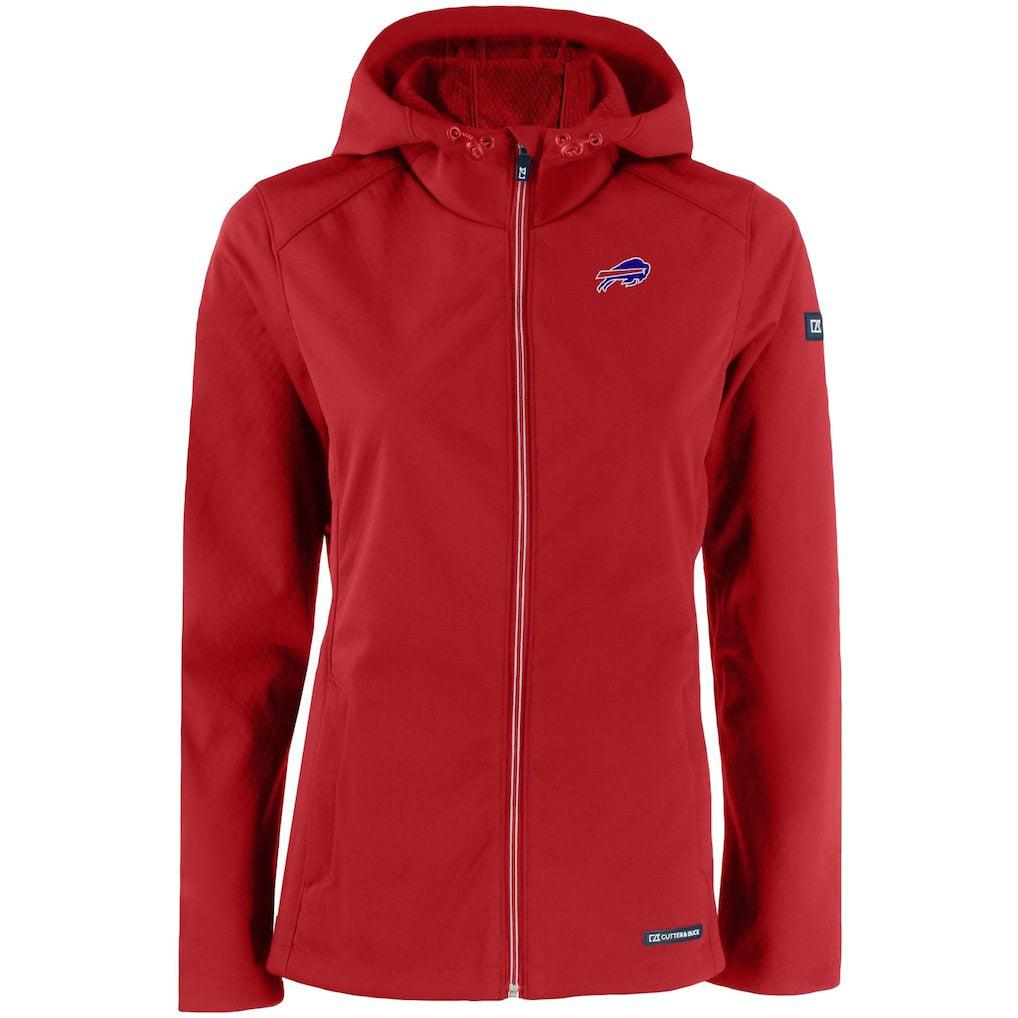 Buffalo Bills  Cutter & Buck Women's Evoke Eco Softshell Recycled Full-Zip Hooded Jacket