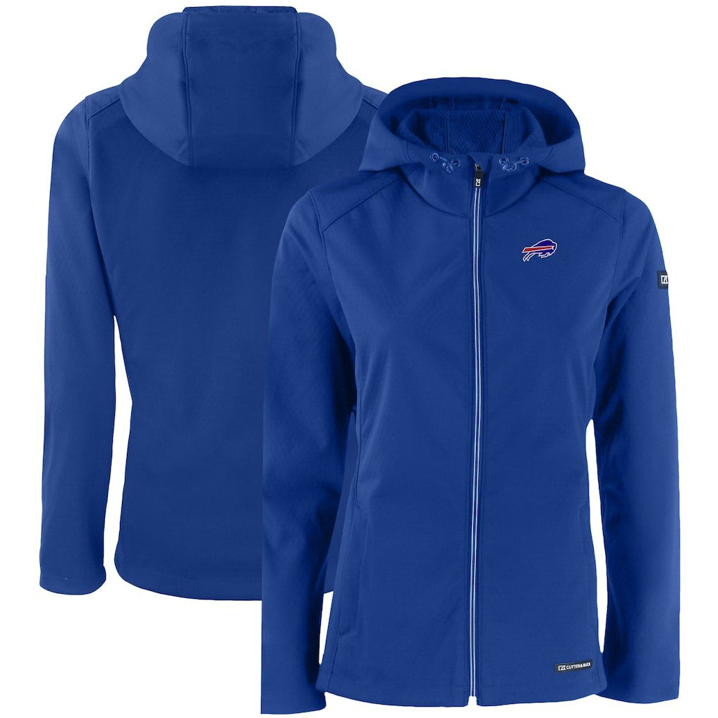 Buffalo Bills  Cutter & Buck Women's Evoke Eco Softshell Recycled Full-Zip Hooded Jacket