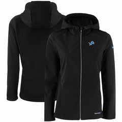Detroit Lions  Cutter & Buck Women's Evoke Eco Softshell Recycled Full-Zip Hooded Jacket
