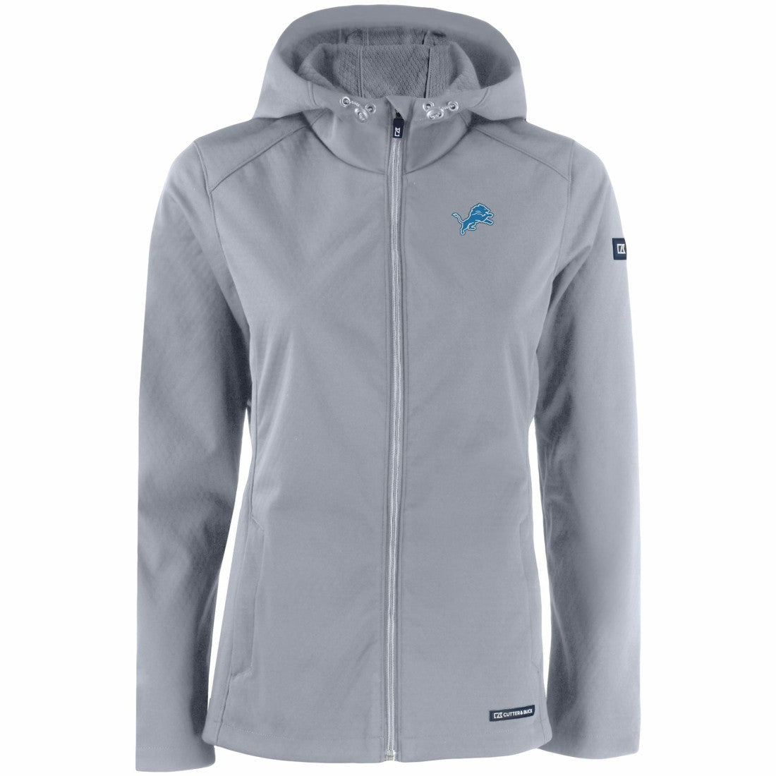 Detroit Lions  Cutter & Buck Women's Evoke Eco Softshell Recycled Full-Zip Hooded Jacket
