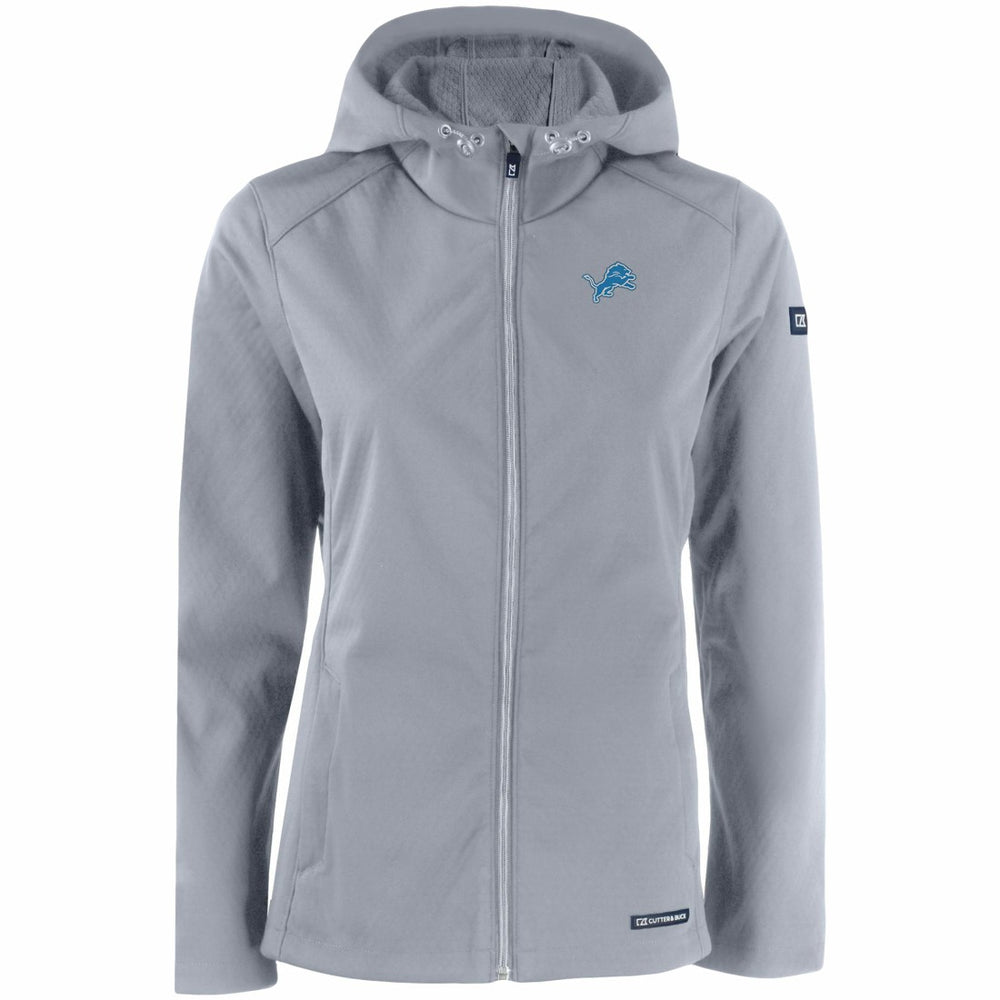 Detroit Lions  Cutter & Buck Women's Evoke Eco Softshell Recycled Full-Zip Hooded Jacket