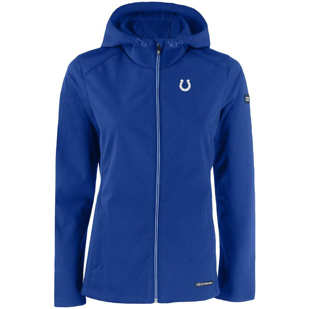 Indianapolis Colts  Cutter & Buck Women's Evoke Eco Softshell Recycled Full-Zip Hooded Jacket