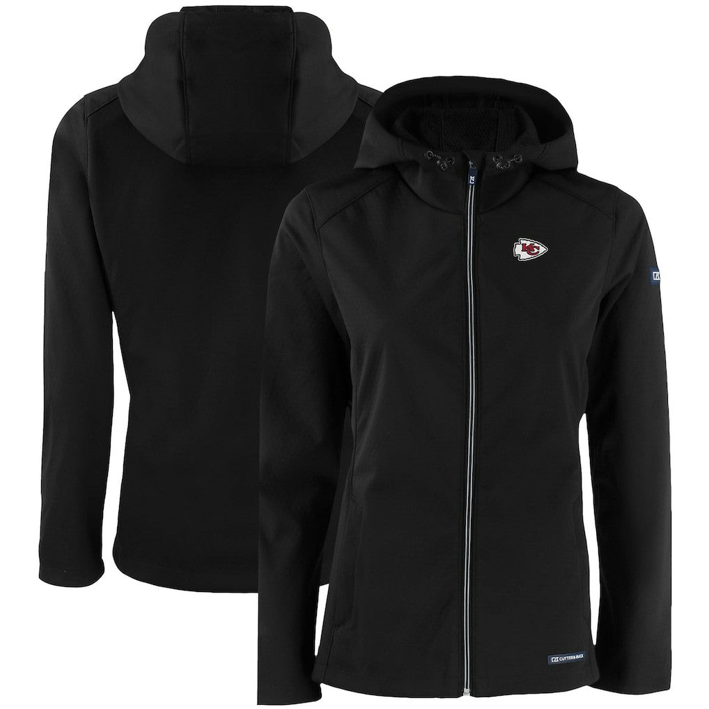 Kansas City Chiefs  Cutter & Buck Women's Evoke Eco Softshell Recycled Full-Zip Hooded Jacket