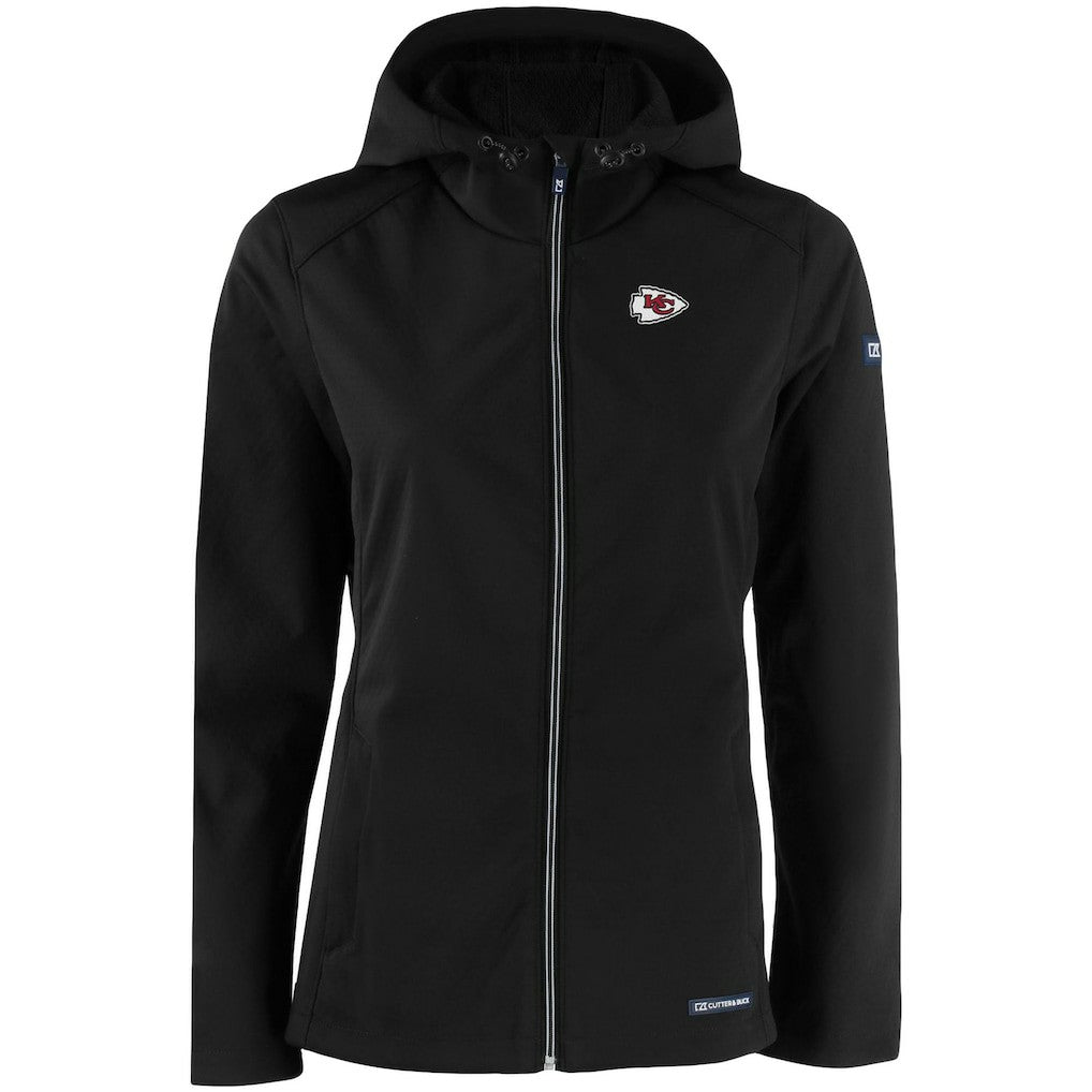 Kansas City Chiefs  Cutter & Buck Women's Evoke Eco Softshell Recycled Full-Zip Hooded Jacket