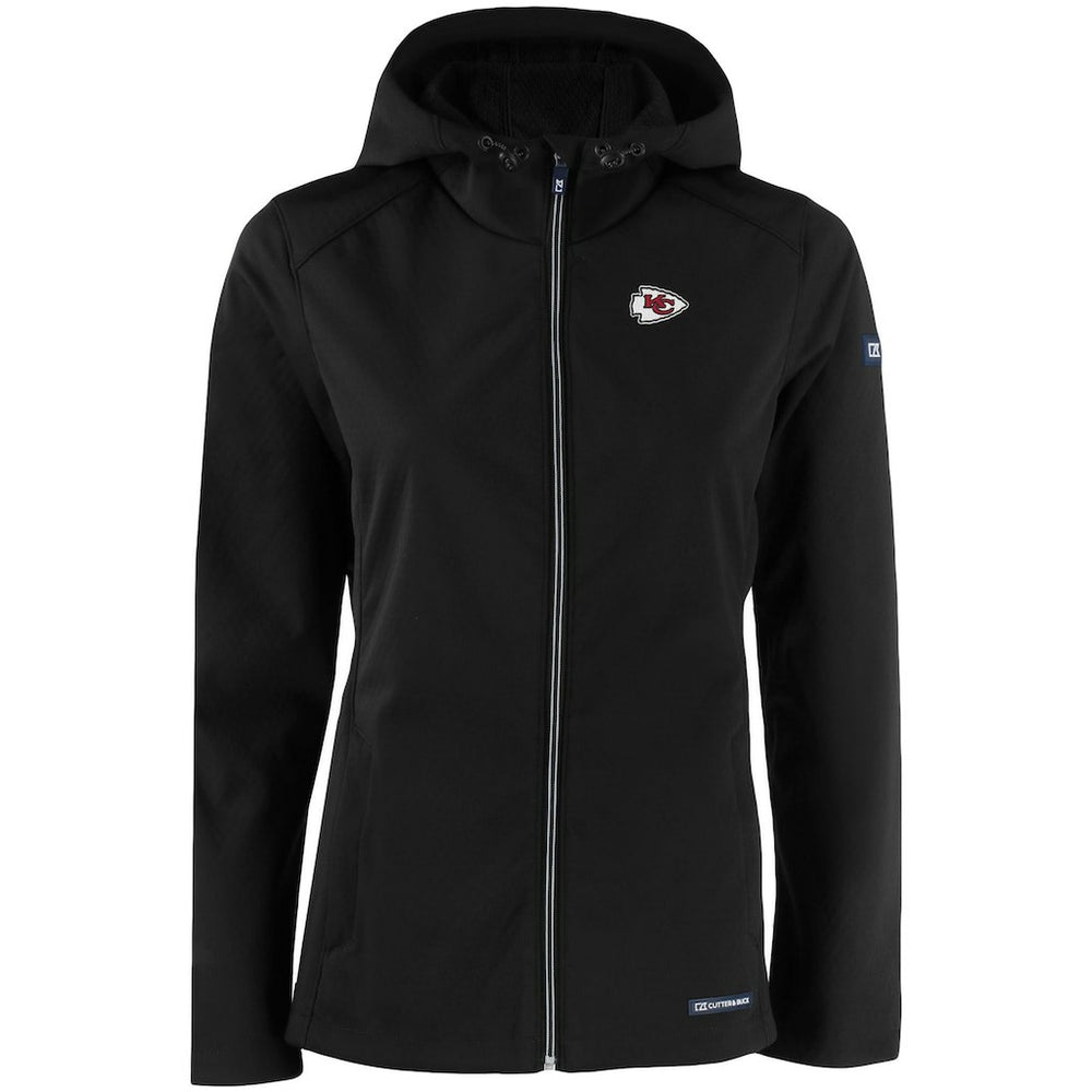 Kansas City Chiefs  Cutter & Buck Women's Evoke Eco Softshell Recycled Full-Zip Hooded Jacket