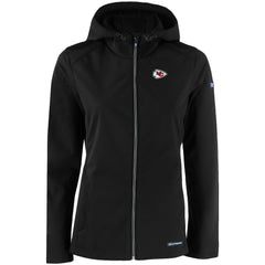 Kansas City Chiefs  Cutter & Buck Women's Evoke Eco Softshell Recycled Full-Zip Hooded Jacket