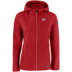 Kansas City Chiefs  Cutter & Buck Women's Evoke Eco Softshell Recycled Full-Zip Hooded Jacket