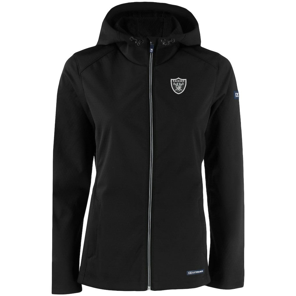 Las Vegas Raiders  Cutter & Buck Women's Evoke Eco Softshell Recycled Full-Zip Hooded Jacket