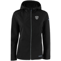 Las Vegas Raiders  Cutter & Buck Women's Evoke Eco Softshell Recycled Full-Zip Hooded Jacket