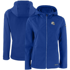 Los Angeles Chargers  Cutter & Buck Women's Evoke Eco Softshell Recycled Full-Zip Hooded Jacket