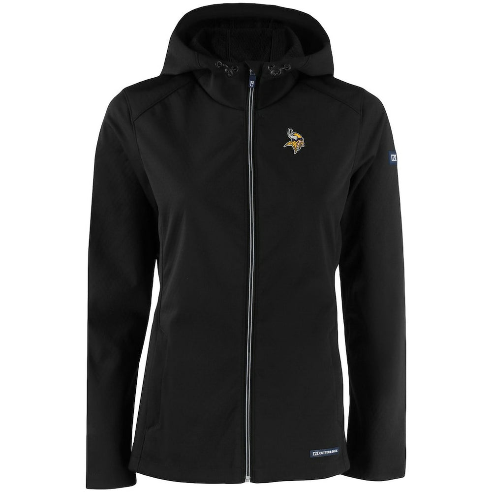 Minnesota Vikings  Cutter & Buck Women's Evoke Eco Softshell Recycled Full-Zip Hooded Jacket