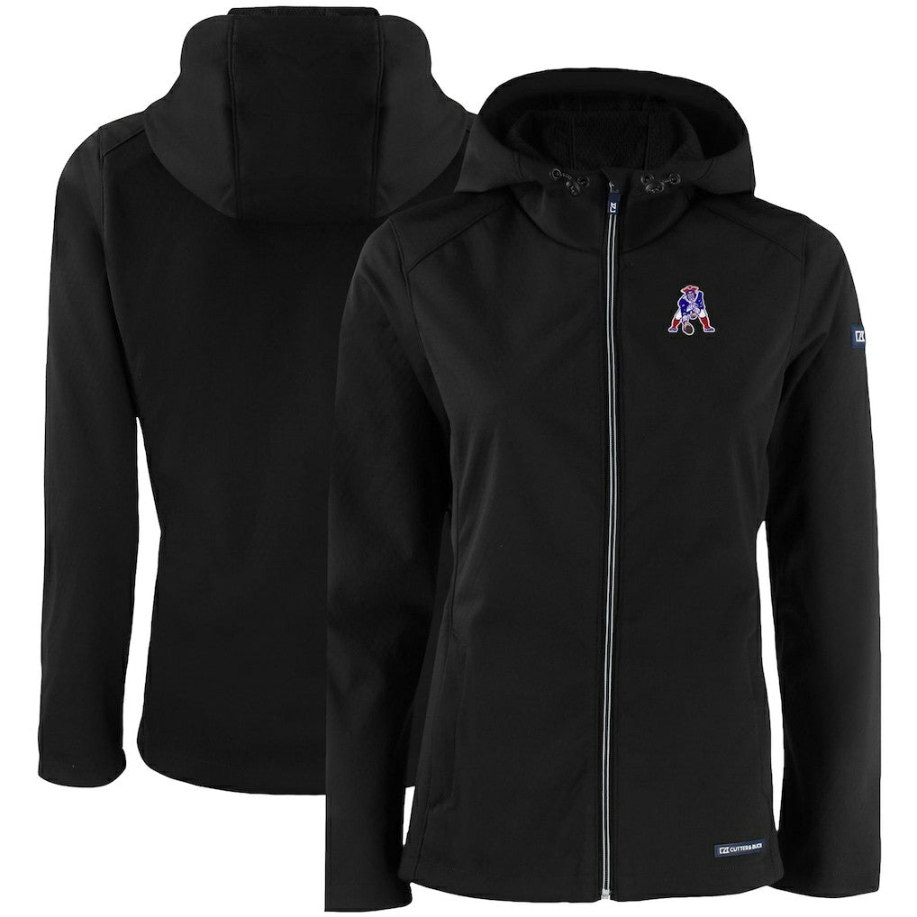 New England Patriots  Cutter & Buck Women's Evoke Eco Softshell Recycled Full-Zip Hooded Jacket