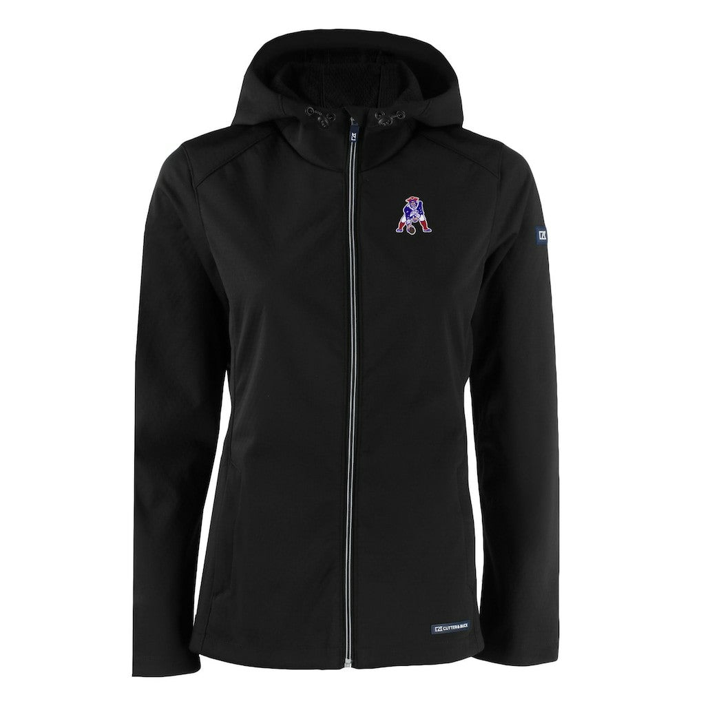 New England Patriots  Cutter & Buck Women's Evoke Eco Softshell Recycled Full-Zip Hooded Jacket