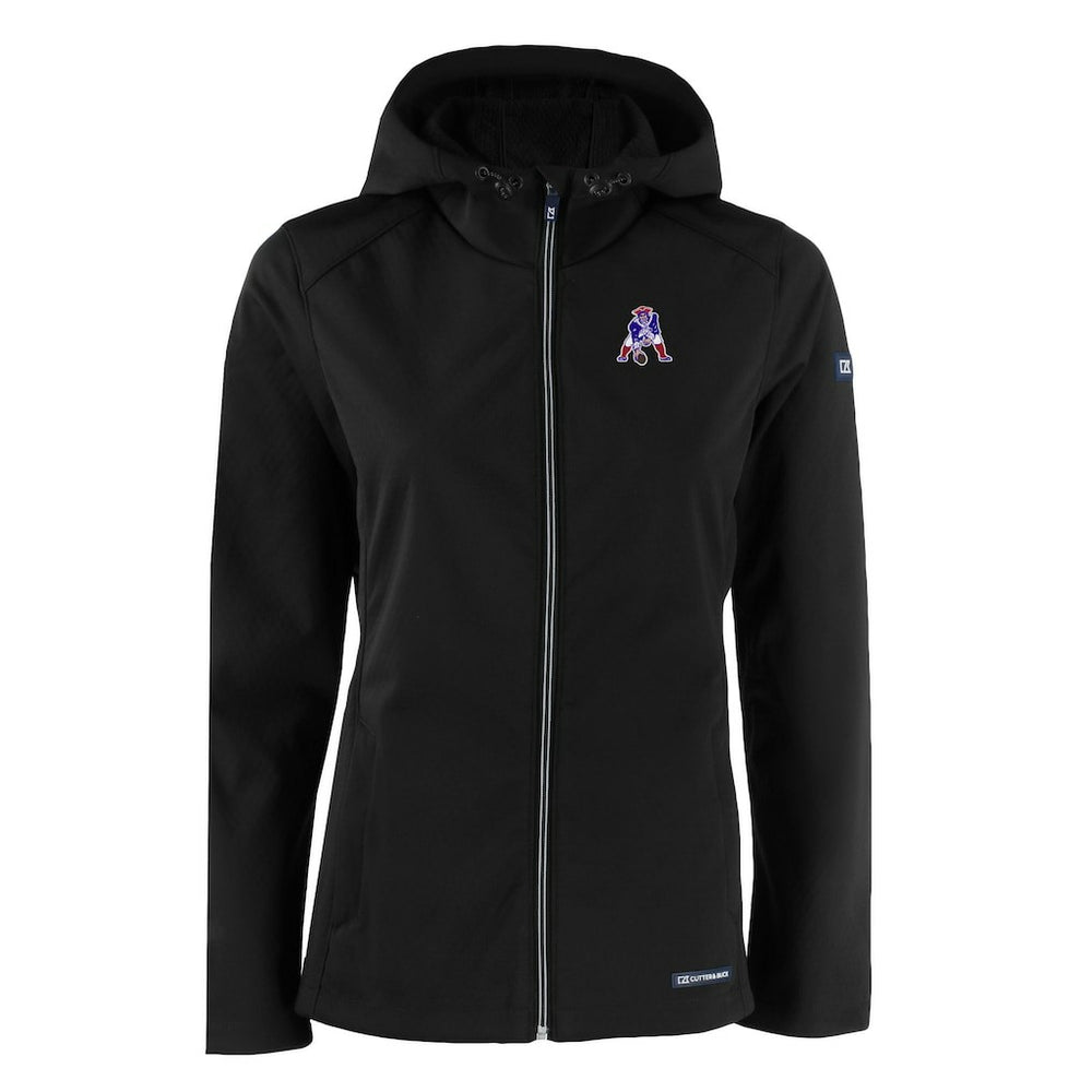 New England Patriots  Cutter & Buck Women's Evoke Eco Softshell Recycled Full-Zip Hooded Jacket