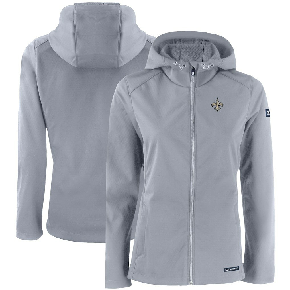 New Orleans Saints  Cutter & Buck Women's Evoke Eco Softshell Recycled Full-Zip Hooded Jacket