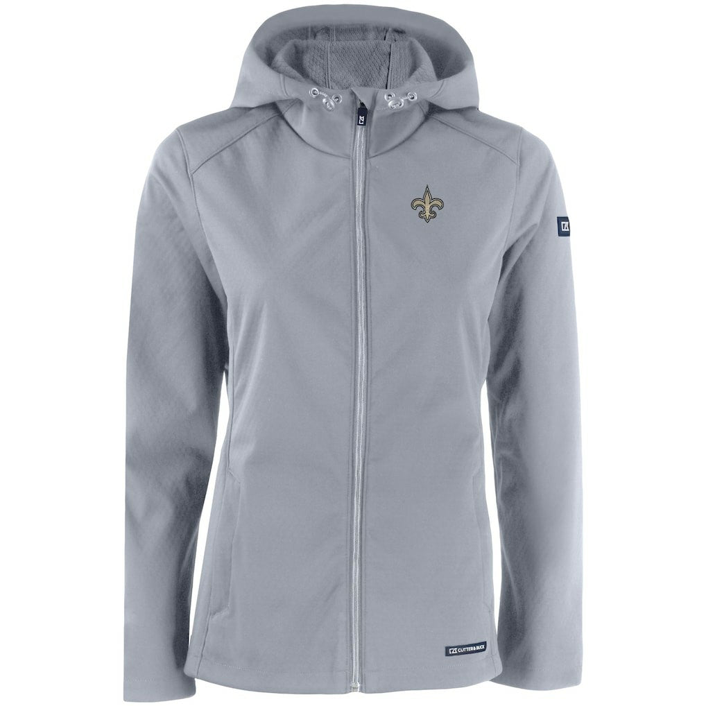 New Orleans Saints  Cutter & Buck Women's Evoke Eco Softshell Recycled Full-Zip Hooded Jacket