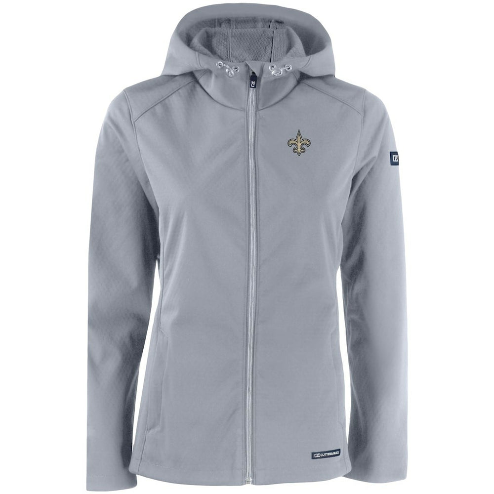 New Orleans Saints  Cutter & Buck Women's Evoke Eco Softshell Recycled Full-Zip Hooded Jacket
