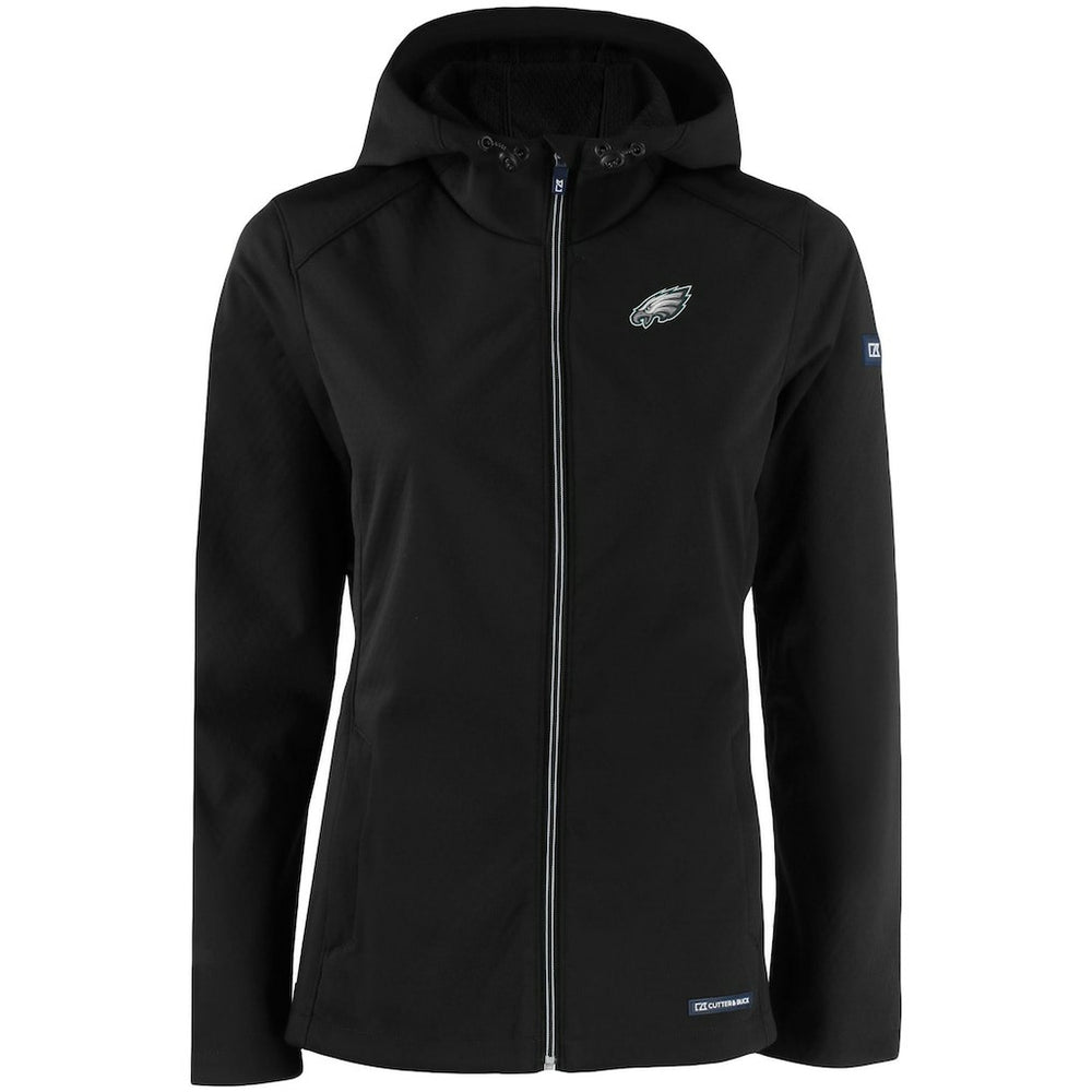 Philadelphia Eagles  Cutter & Buck Women's Evoke Eco Softshell Recycled Full-Zip Hooded Jacket