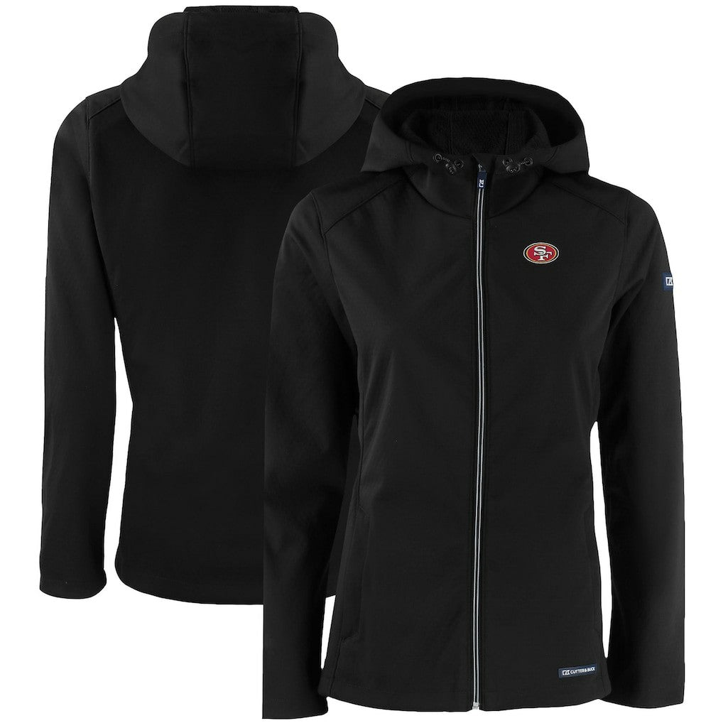 San Francisco 49ers  Cutter & Buck Women's Evoke Eco Softshell Recycled Full-Zip Hooded Jacket