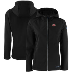 San Francisco 49ers  Cutter & Buck Women's Evoke Eco Softshell Recycled Full-Zip Hooded Jacket