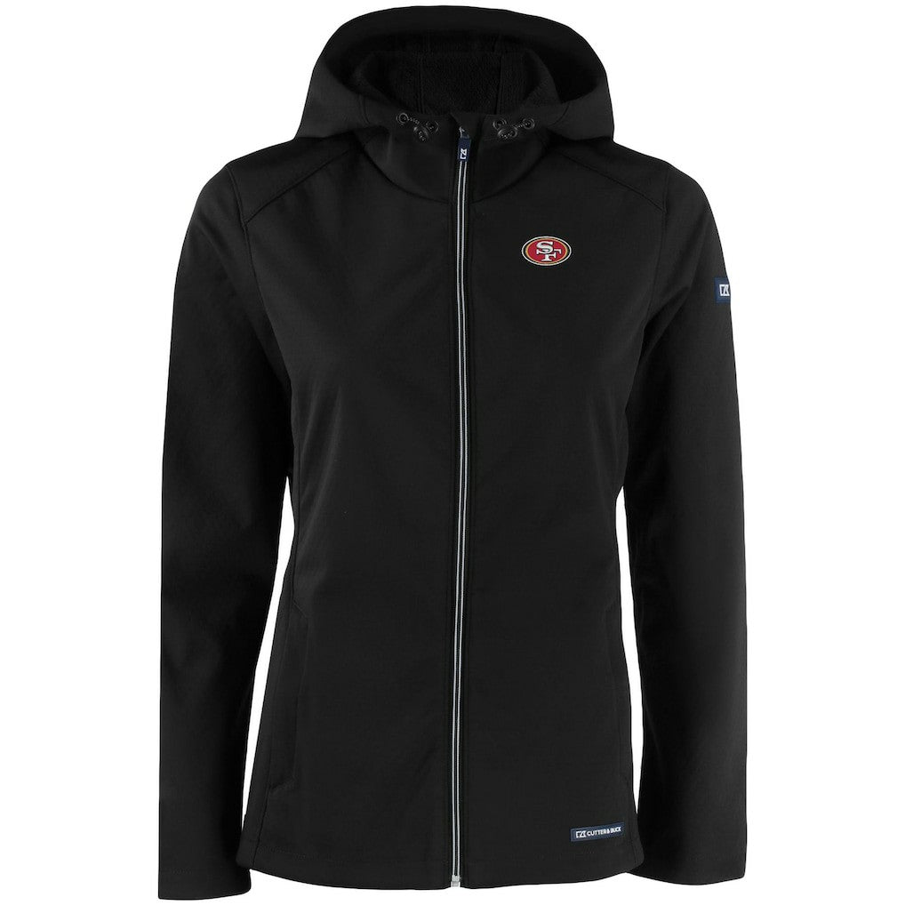 San Francisco 49ers  Cutter & Buck Women's Evoke Eco Softshell Recycled Full-Zip Hooded Jacket
