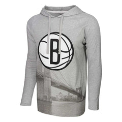 Brooklyn Nets Stadium Essentials Atrium Raglan Long Sleeve Hoodie T-Shirt Discount