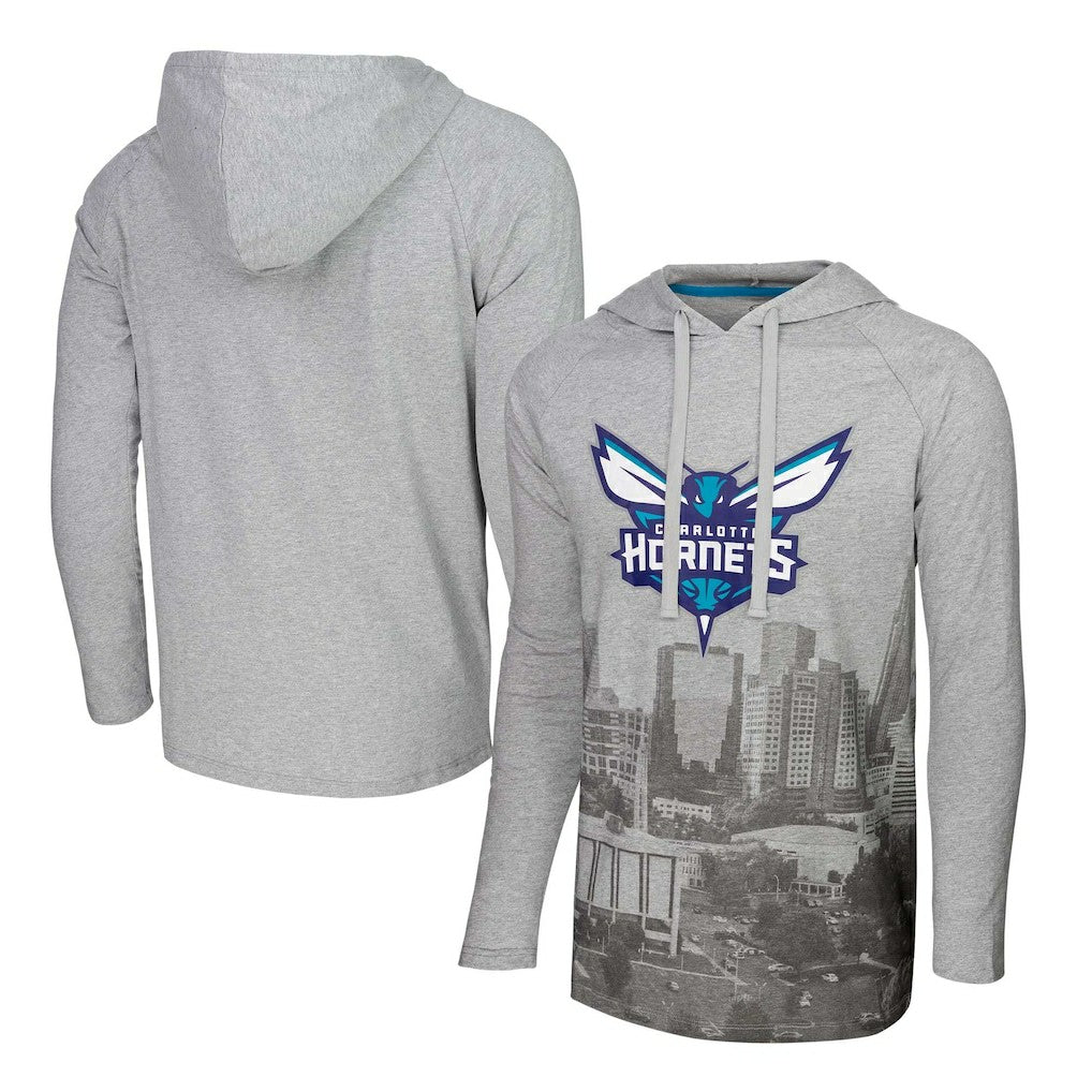Charlotte Hornets Stadium Essentials Atrium Raglan Long Sleeve Hoodie T-Shirt On Sale