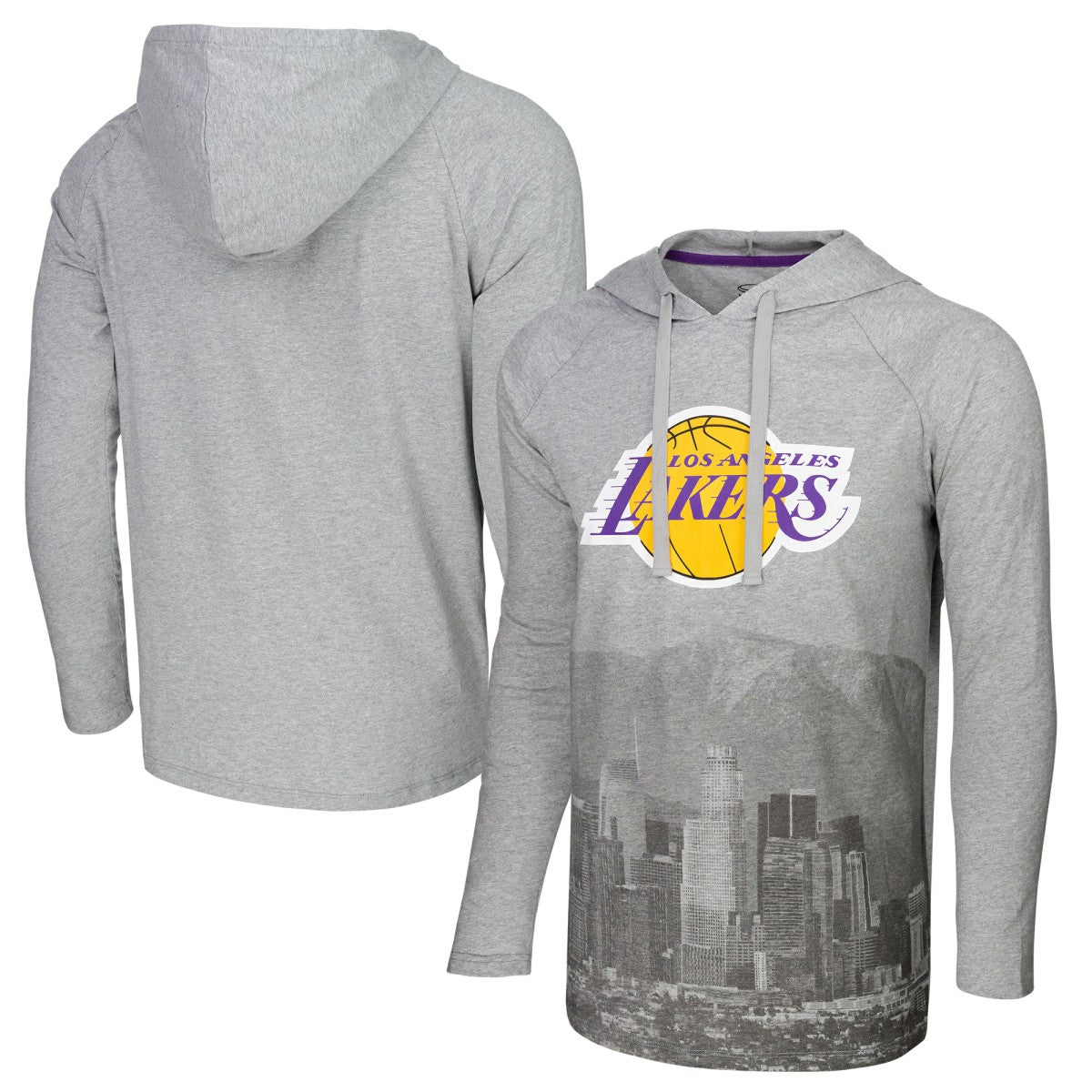 Los Angeles Lakers Stadium Essentials Atrium Raglan Long Sleeve Hoodie T-Shirt Online
