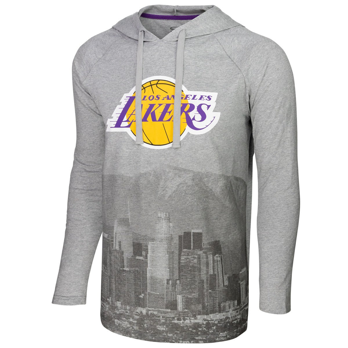 Los Angeles Lakers Stadium Essentials Atrium Raglan Long Sleeve Hoodie T-Shirt Online