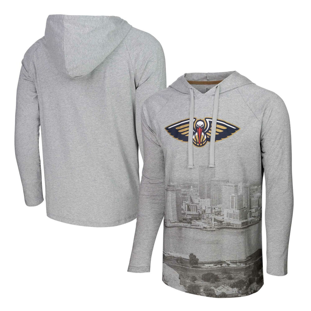 New Orleans Pelicans Stadium Essentials Atrium Raglan Long Sleeve Hoodie T-Shirt Discount