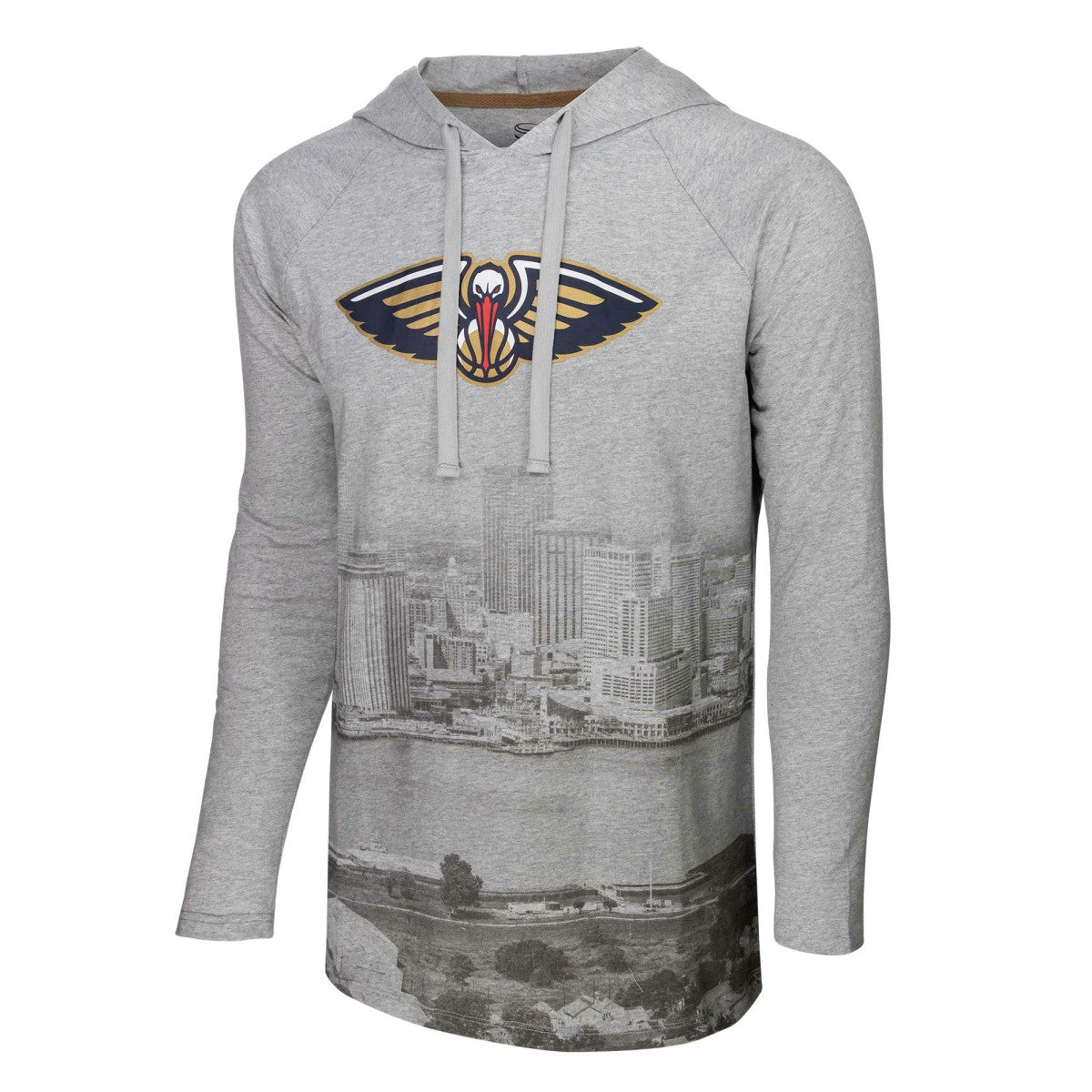 New Orleans Pelicans Stadium Essentials Atrium Raglan Long Sleeve Hoodie T-Shirt Discount