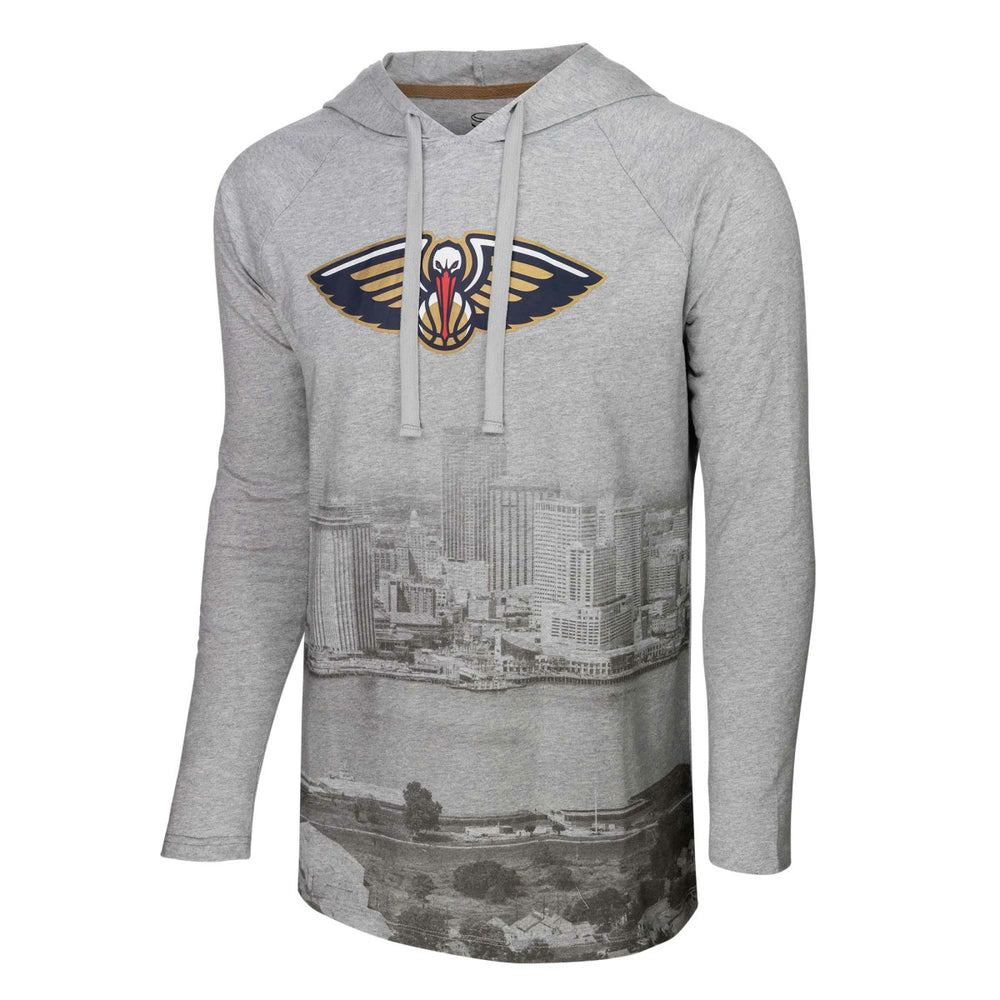 New Orleans Pelicans Stadium Essentials Atrium Raglan Long Sleeve Hoodie T-Shirt Discount