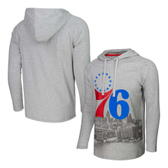 Philadelphia 76ers Stadium Essentials Atrium Raglan Long Sleeve Hoodie T-Shirt On Sale