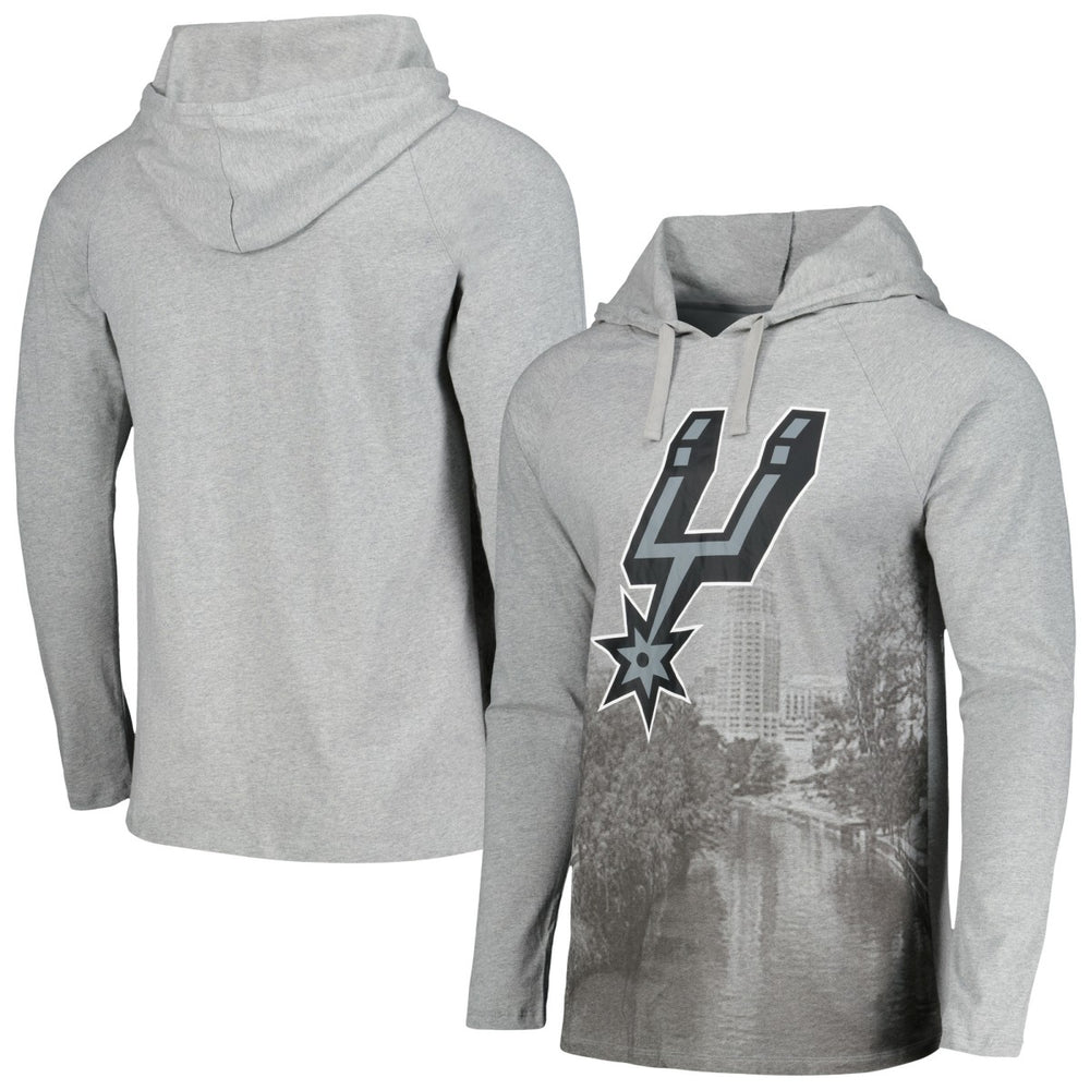 San Antonio Spurs Stadium Essentials Atrium Raglan Long Sleeve Hoodie T-Shirt Discount