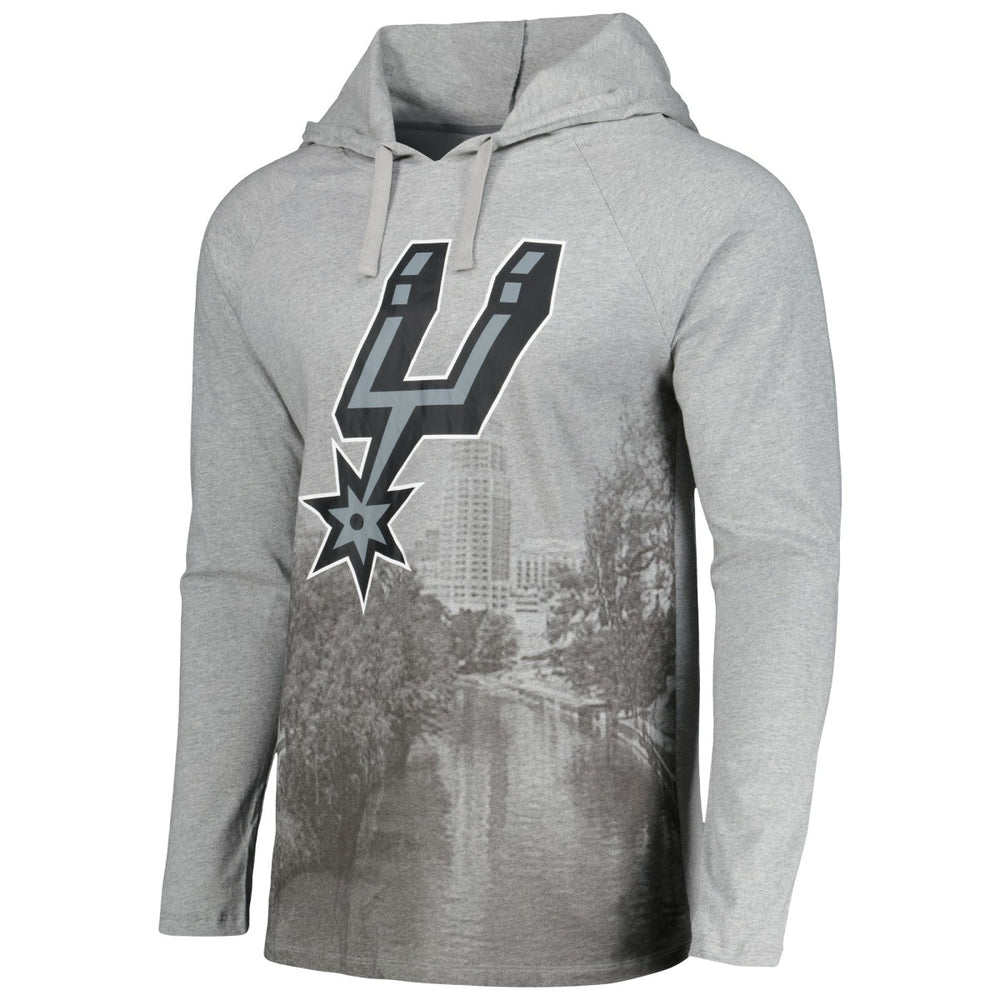 San Antonio Spurs Stadium Essentials Atrium Raglan Long Sleeve Hoodie T-Shirt Discount