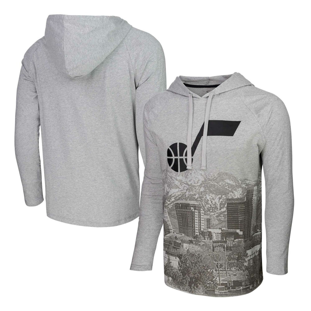 Utah Jazz Stadium Essentials Atrium Raglan Long Sleeve Hoodie T-Shirt Online