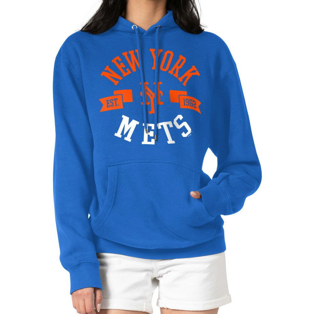 New York Mets G-III 4Her by Carl Banks Women's City Graphic Pullover Hoodie | MLB On Sale
