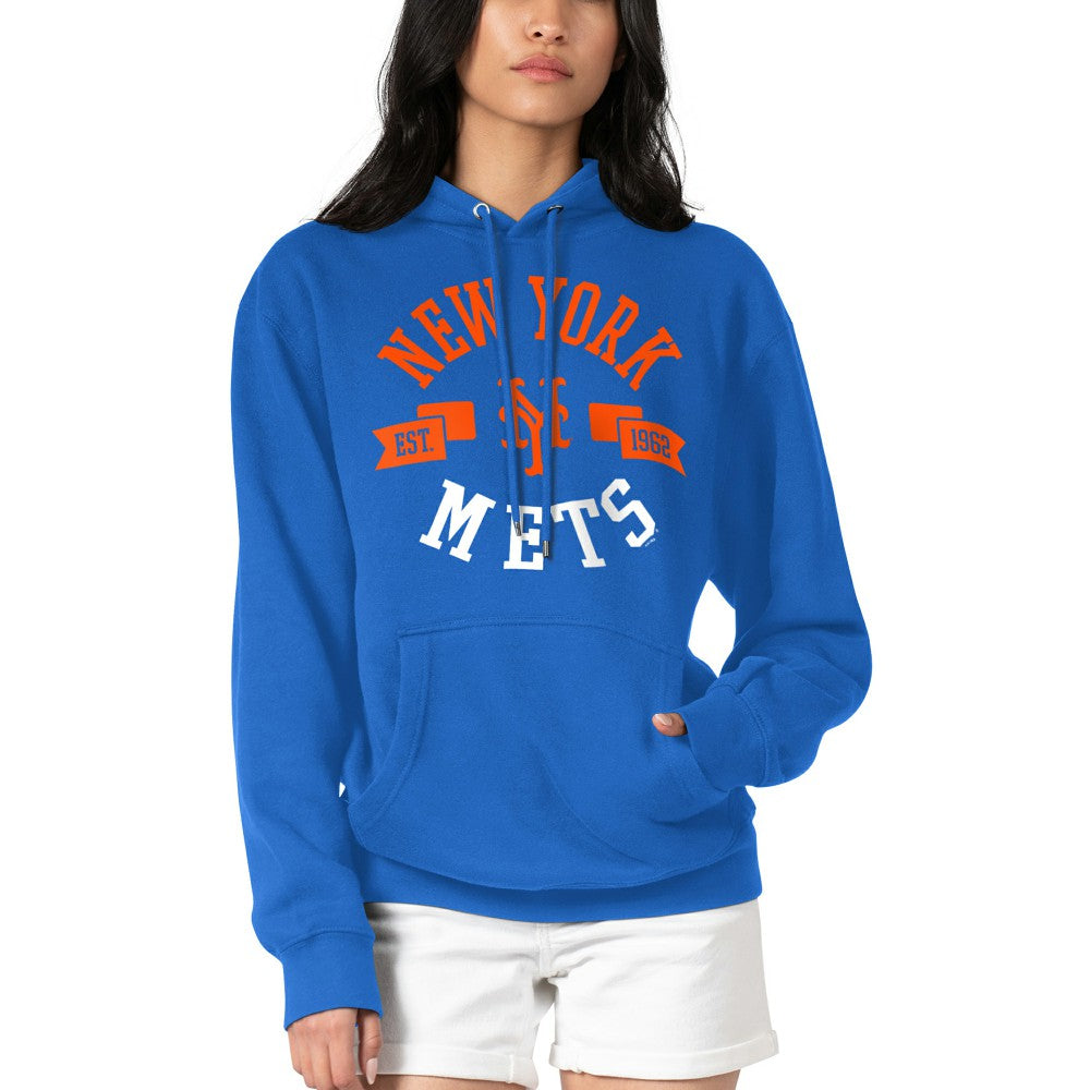New York Mets G-III 4Her by Carl Banks Women's City Graphic Pullover Hoodie | MLB On Sale